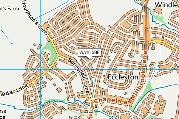 WA10 5BF map - OS VectorMap District (Ordnance Survey) WA10 5BF map - OS VectorMap District (Ordnance Survey)