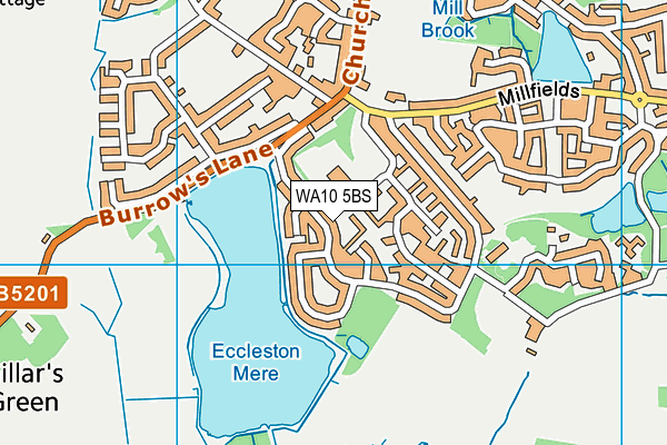 WA10 5BS map - OS VectorMap District (Ordnance Survey) WA10 5BS map - OS VectorMap District (Ordnance Survey)