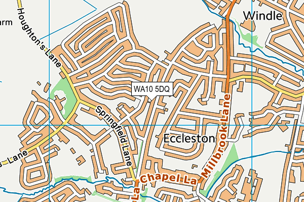 WA10 5DQ map - OS VectorMap District (Ordnance Survey) WA10 5DQ map - OS VectorMap District (Ordnance Survey)