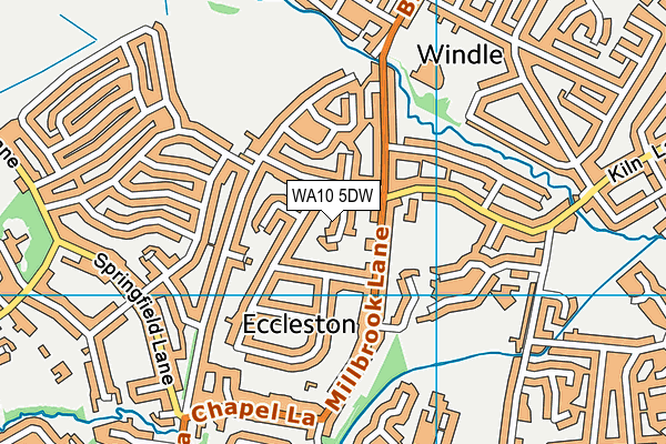 WA10 5DW map - OS VectorMap District (Ordnance Survey) WA10 5DW map - OS VectorMap District (Ordnance Survey)