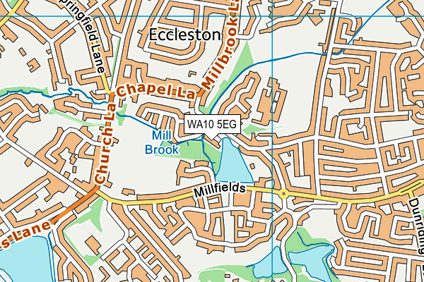 WA10 5EG map - OS VectorMap District (Ordnance Survey) WA10 5EG map - OS VectorMap District (Ordnance Survey)