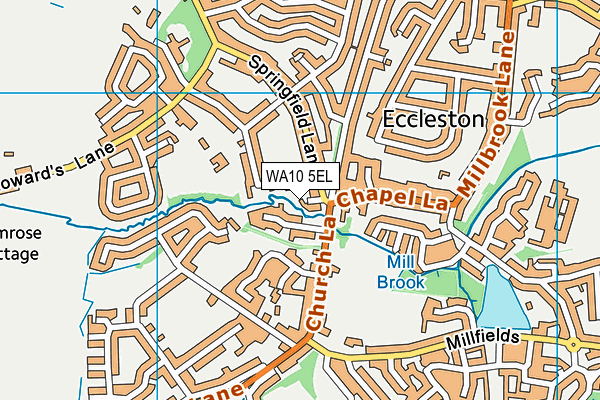 WA10 5EL map - OS VectorMap District (Ordnance Survey) WA10 5EL map - OS VectorMap District (Ordnance Survey)