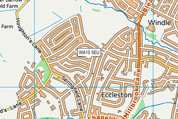 WA10 5EU map - OS VectorMap District (Ordnance Survey) WA10 5EU map - OS VectorMap District (Ordnance Survey)