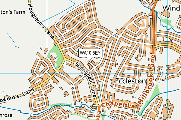 WA10 5EY map - OS VectorMap District (Ordnance Survey) WA10 5EY map - OS VectorMap District (Ordnance Survey)