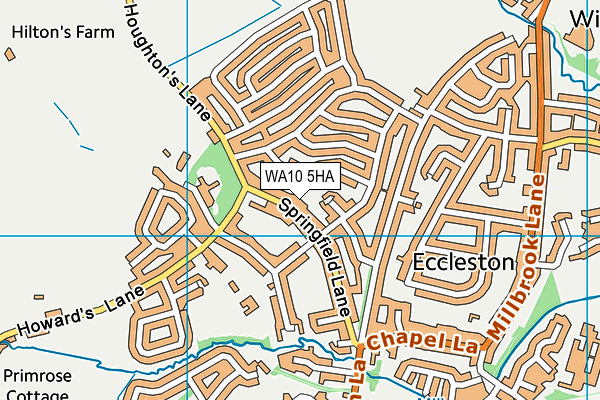 WA10 5HA map - OS VectorMap District (Ordnance Survey) WA10 5HA map - OS VectorMap District (Ordnance Survey)