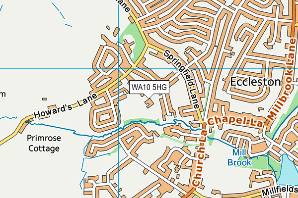 WA10 5HG map - OS VectorMap District (Ordnance Survey) WA10 5HG map - OS VectorMap District (Ordnance Survey)