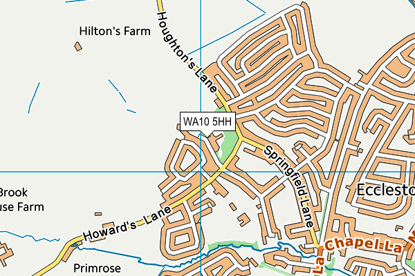 WA10 5HH map - OS VectorMap District (Ordnance Survey) WA10 5HH map - OS VectorMap District (Ordnance Survey)