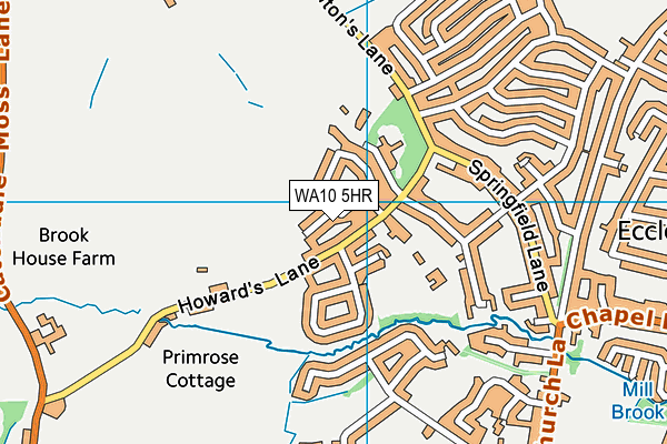 WA10 5HR map - OS VectorMap District (Ordnance Survey) WA10 5HR map - OS VectorMap District (Ordnance Survey)