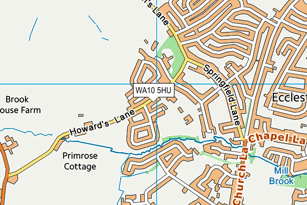 WA10 5HU map - OS VectorMap District (Ordnance Survey) WA10 5HU map - OS VectorMap District (Ordnance Survey)