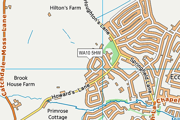 WA10 5HW map - OS VectorMap District (Ordnance Survey) WA10 5HW map - OS VectorMap District (Ordnance Survey)