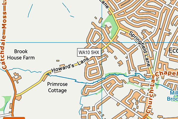 WA10 5HX map - OS VectorMap District (Ordnance Survey) WA10 5HX map - OS VectorMap District (Ordnance Survey)