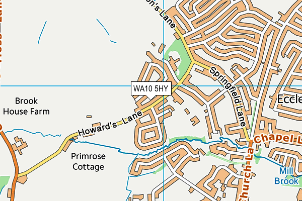 WA10 5HY map - OS VectorMap District (Ordnance Survey) WA10 5HY map - OS VectorMap District (Ordnance Survey)
