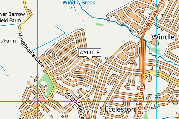 WA10 5JP map - OS VectorMap District (Ordnance Survey) WA10 5JP map - OS VectorMap District (Ordnance Survey)