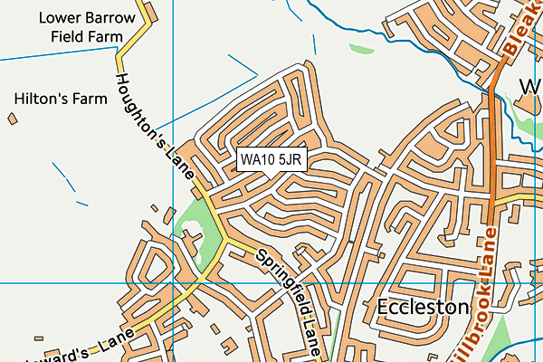 WA10 5JR map - OS VectorMap District (Ordnance Survey) WA10 5JR map - OS VectorMap District (Ordnance Survey)