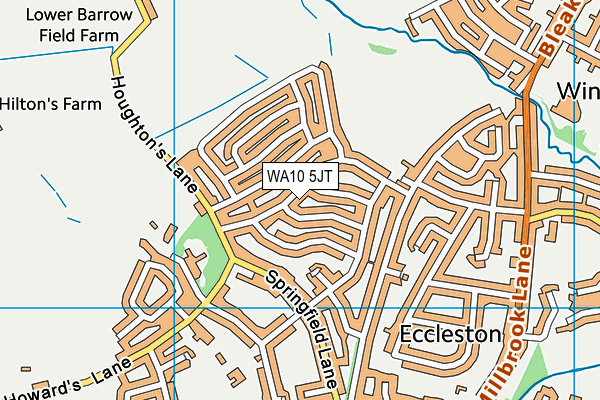 WA10 5JT map - OS VectorMap District (Ordnance Survey) WA10 5JT map - OS VectorMap District (Ordnance Survey)