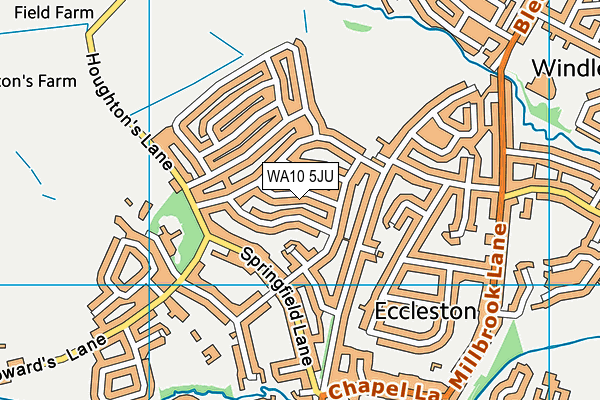 WA10 5JU map - OS VectorMap District (Ordnance Survey) WA10 5JU map - OS VectorMap District (Ordnance Survey)