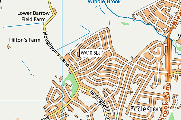 WA10 5LJ map - OS VectorMap District (Ordnance Survey) WA10 5LJ map - OS VectorMap District (Ordnance Survey)