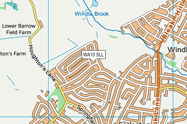 WA10 5LL map - OS VectorMap District (Ordnance Survey) WA10 5LL map - OS VectorMap District (Ordnance Survey)