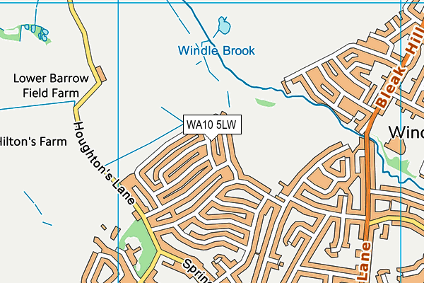 WA10 5LW map - OS VectorMap District (Ordnance Survey) WA10 5LW map - OS VectorMap District (Ordnance Survey)