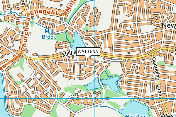 WA10 5NA map - OS VectorMap District (Ordnance Survey) WA10 5NA map - OS VectorMap District (Ordnance Survey)