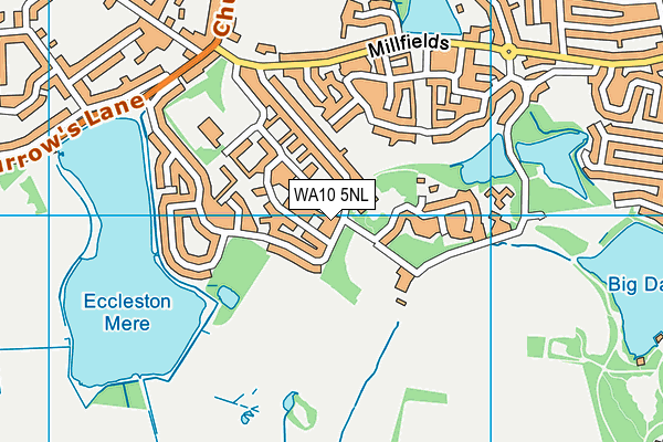 WA10 5NL map - OS VectorMap District (Ordnance Survey) WA10 5NL map - OS VectorMap District (Ordnance Survey)