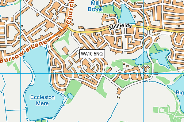 WA10 5NQ map - OS VectorMap District (Ordnance Survey) WA10 5NQ map - OS VectorMap District (Ordnance Survey)