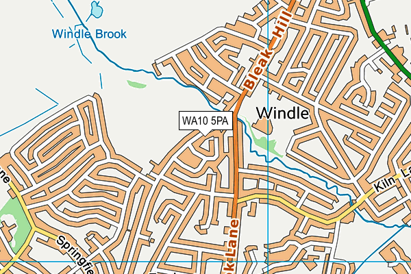 WA10 5PA map - OS VectorMap District (Ordnance Survey) WA10 5PA map - OS VectorMap District (Ordnance Survey)