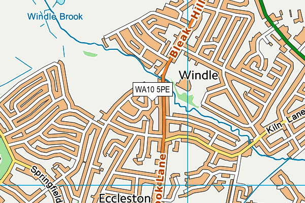 WA10 5PE map - OS VectorMap District (Ordnance Survey) WA10 5PE map - OS VectorMap District (Ordnance Survey)
