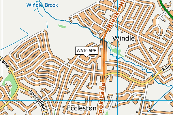 WA10 5PF map - OS VectorMap District (Ordnance Survey) WA10 5PF map - OS VectorMap District (Ordnance Survey)