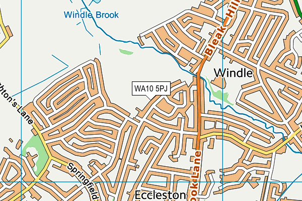 WA10 5PJ map - OS VectorMap District (Ordnance Survey) WA10 5PJ map - OS VectorMap District (Ordnance Survey)