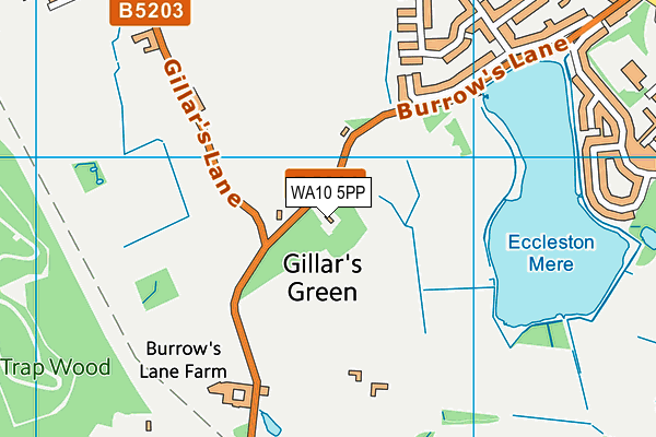 WA10 5PP map - OS VectorMap District (Ordnance Survey) WA10 5PP map - OS VectorMap District (Ordnance Survey)