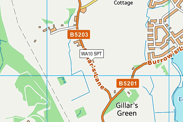 WA10 5PT map - OS VectorMap District (Ordnance Survey) WA10 5PT map - OS VectorMap District (Ordnance Survey)