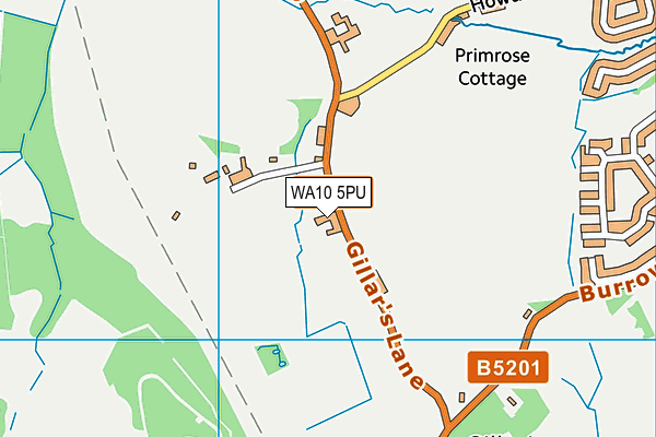 WA10 5PU map - OS VectorMap District (Ordnance Survey) WA10 5PU map - OS VectorMap District (Ordnance Survey)