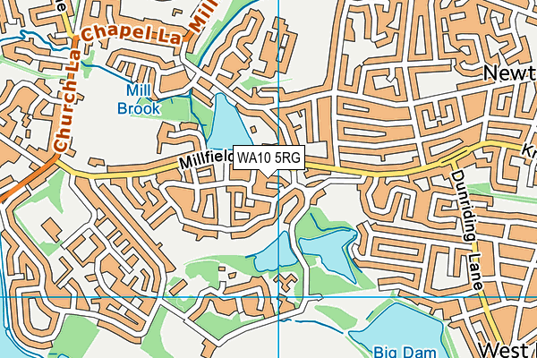 WA10 5RG map - OS VectorMap District (Ordnance Survey) WA10 5RG map - OS VectorMap District (Ordnance Survey)