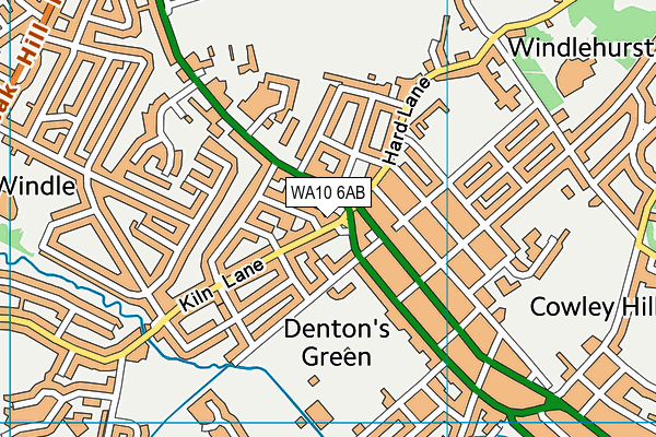 WA10 6AB map - OS VectorMap District (Ordnance Survey) WA10 6AB map - OS VectorMap District (Ordnance Survey)