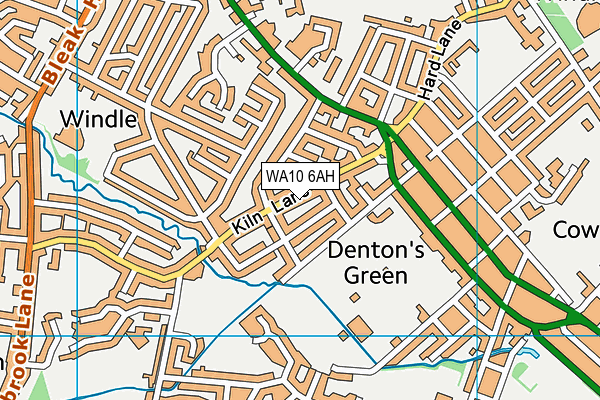WA10 6AH map - OS VectorMap District (Ordnance Survey) WA10 6AH map - OS VectorMap District (Ordnance Survey)