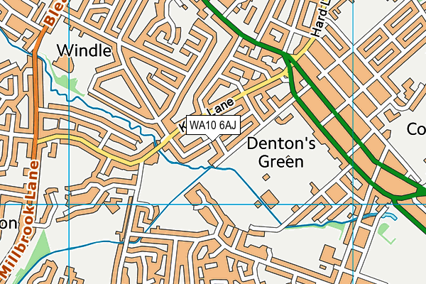 WA10 6AJ map - OS VectorMap District (Ordnance Survey)