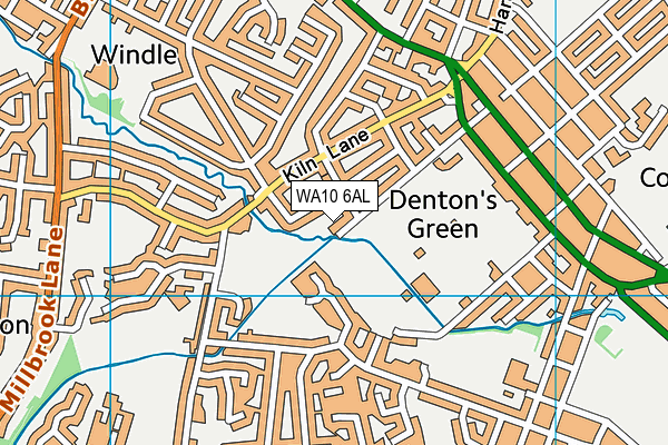 WA10 6AL map - OS VectorMap District (Ordnance Survey) WA10 6AL map - OS VectorMap District (Ordnance Survey)