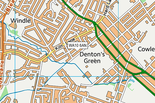 WA10 6AN map - OS VectorMap District (Ordnance Survey) WA10 6AN map - OS VectorMap District (Ordnance Survey)