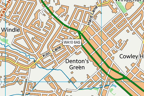 WA10 6AS map - OS VectorMap District (Ordnance Survey) WA10 6AS map - OS VectorMap District (Ordnance Survey)