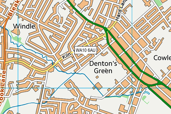 WA10 6AU map - OS VectorMap District (Ordnance Survey) WA10 6AU map - OS VectorMap District (Ordnance Survey)