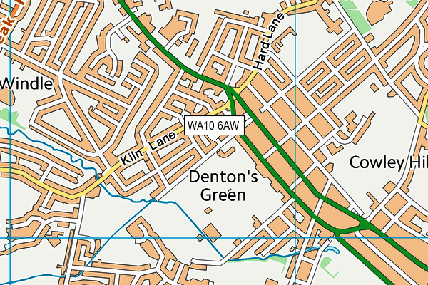WA10 6AW map - OS VectorMap District (Ordnance Survey) WA10 6AW map - OS VectorMap District (Ordnance Survey)