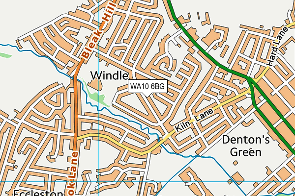 WA10 6BG map - OS VectorMap District (Ordnance Survey) WA10 6BG map - OS VectorMap District (Ordnance Survey)