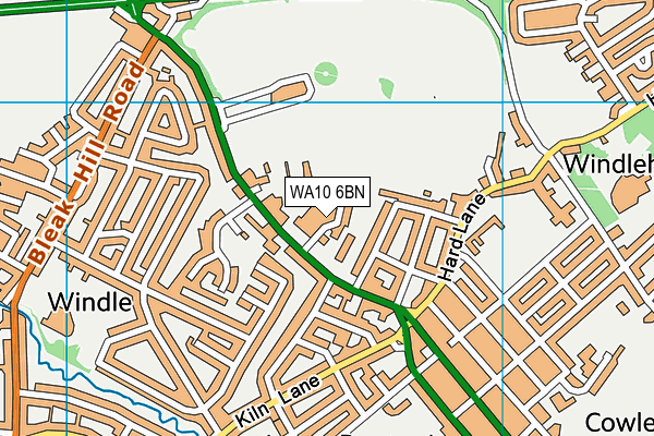 WA10 6BN map - OS VectorMap District (Ordnance Survey) WA10 6BN map - OS VectorMap District (Ordnance Survey)