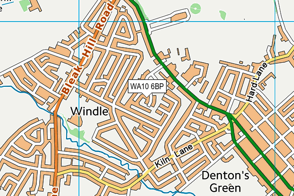 WA10 6BP map - OS VectorMap District (Ordnance Survey) WA10 6BP map - OS VectorMap District (Ordnance Survey)