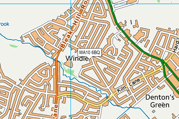 WA10 6BQ map - OS VectorMap District (Ordnance Survey) WA10 6BQ map - OS VectorMap District (Ordnance Survey)