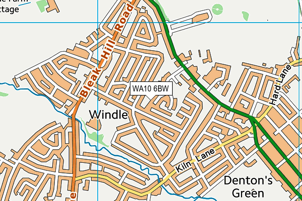 WA10 6BW map - OS VectorMap District (Ordnance Survey) WA10 6BW map - OS VectorMap District (Ordnance Survey)