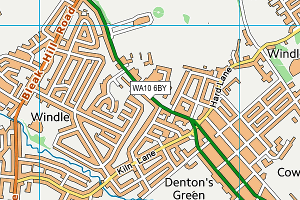 WA10 6BY map - OS VectorMap District (Ordnance Survey) WA10 6BY map - OS VectorMap District (Ordnance Survey)