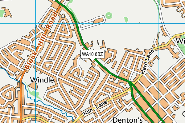 WA10 6BZ map - OS VectorMap District (Ordnance Survey) WA10 6BZ map - OS VectorMap District (Ordnance Survey)
