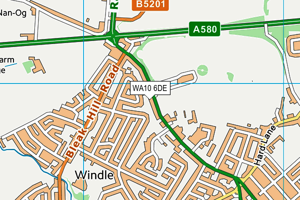 WA10 6DE map - OS VectorMap District (Ordnance Survey)